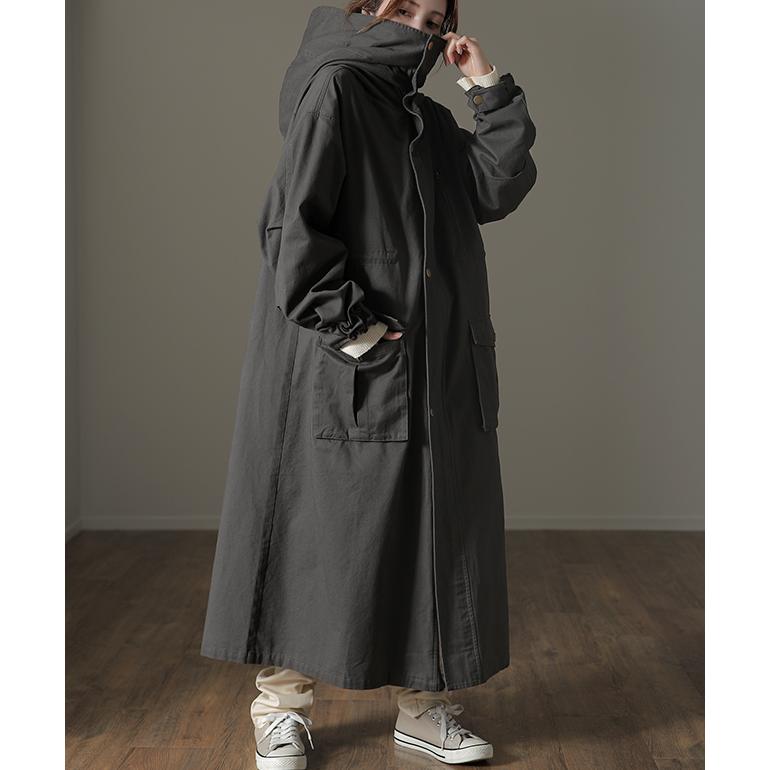 アウター コート ロングコート マウンテンパーカー ロング ミリタリーコート コーデ | HUG.U | 20