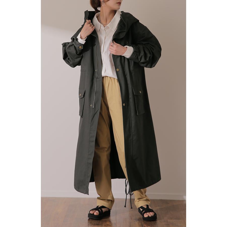 アウター コート ロングコート マウンテンパーカー ロング ミリタリーコート コーデ | HUG.U | 06