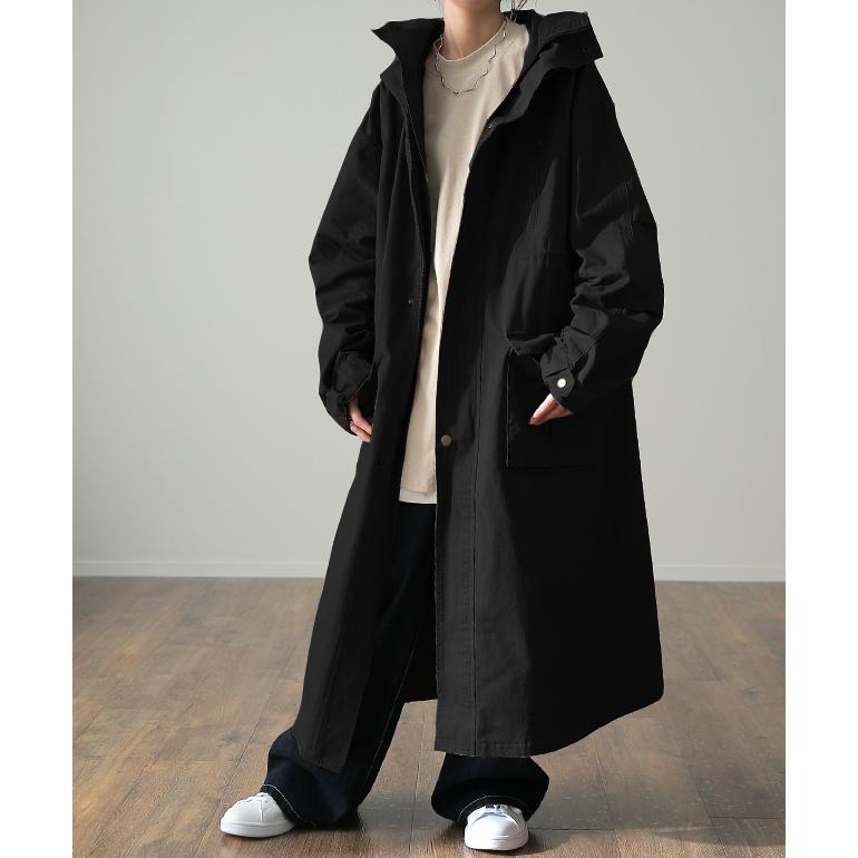 アウター コート ロングコート マウンテンパーカー ロング ミリタリーコート コーデ | HUG.U | 08