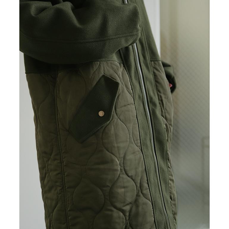 アウター レディース リバーシブル キルティング コート レディース モッズコート ボア | HUG.U | 07