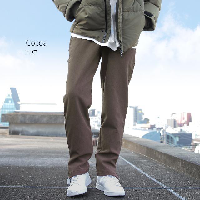 パンツ 裏起毛 ボトムス レディース ロング ゴム テーパード スリット 裏ボア | HUG.U | 18