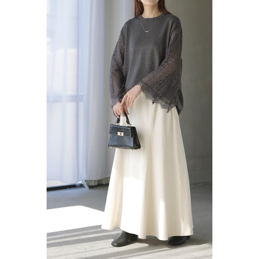 ニット トップス レディース レース レーストップス ケープ シアー ブラック | HUG.U | 22