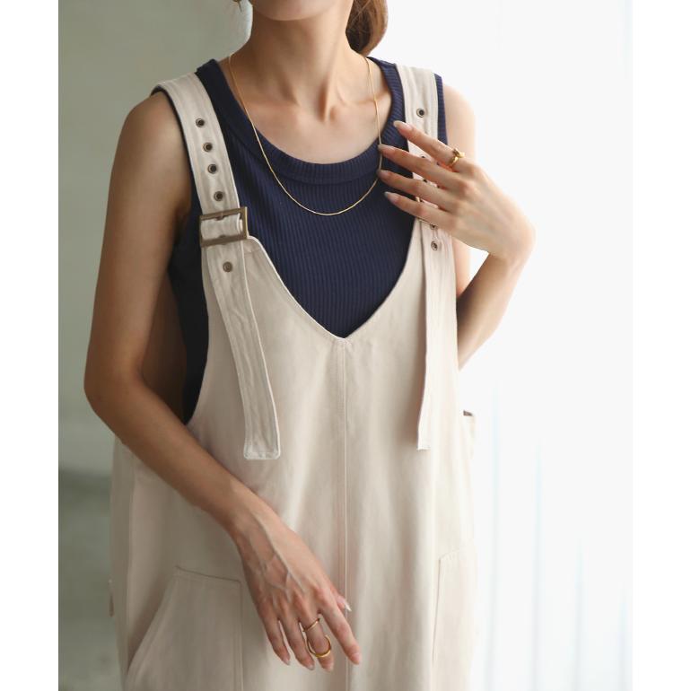 サロペット スカート レディース ジャンパースカート 無地 オールインワン | HUG.U | 23