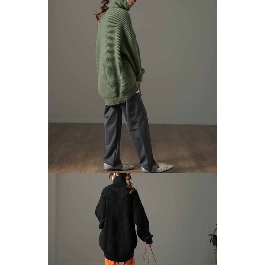 ニット タートルネック  レディース セーター トップス 長袖 ハイネック コクーン タイムセールSW2 | HUG.U | 24