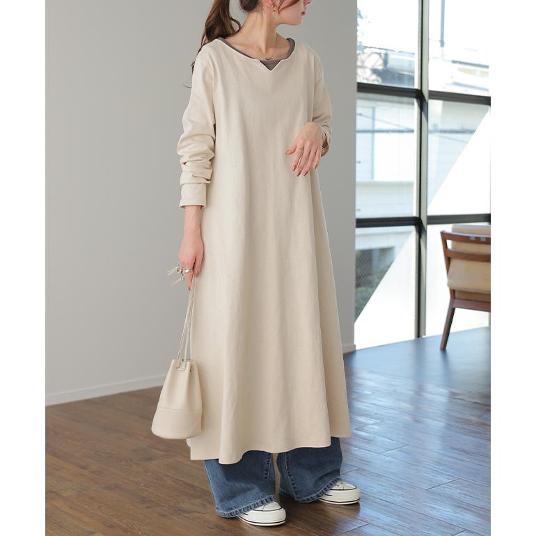 ワンピース ロングワンピース レディース ワンピ ルームウエア 体型カバー | HUG.U | 09