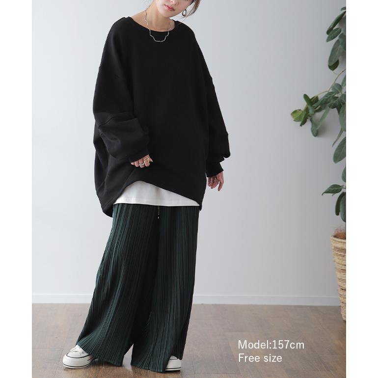 トレーナー レディース 裏起毛 スウェット トップス 裏シャギー 体型カバー 極暖 | HUG.U | 05