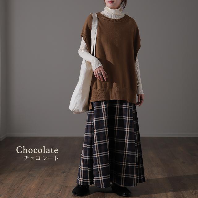 ベスト レディース ニット レイヤード ニットベスト セーター サイドリボン 重ね着 | HUG.U | 16