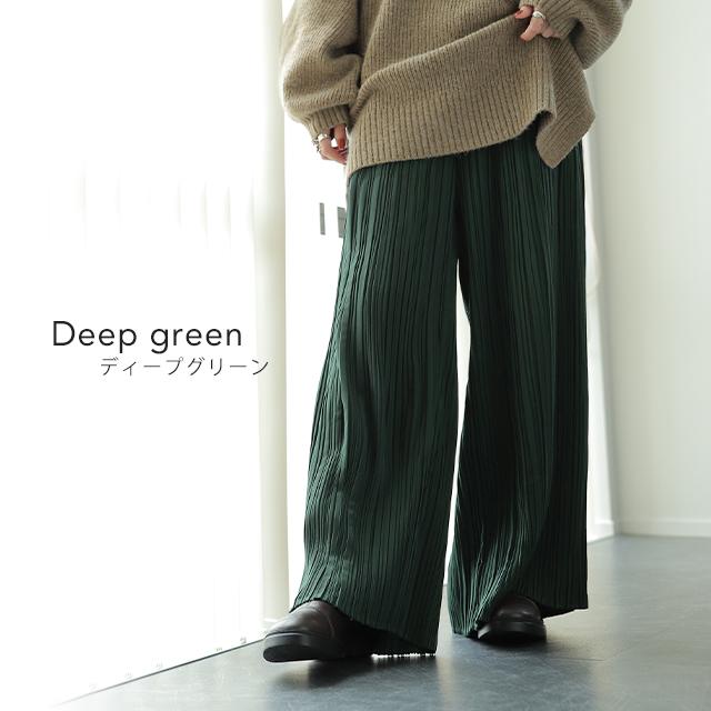 パンツ レディース ボトムス プリーツ ワイドパンツ ワイド プリーツパンツ ワイドパンツルック | HUG.U | 15