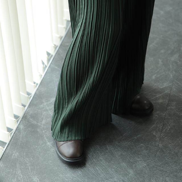 パンツ レディース ボトムス プリーツ ワイドパンツ ワイド プリーツパンツ ワイドパンツルック | HUG.U | 06