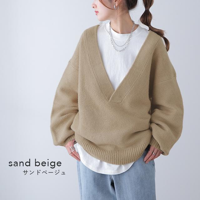 ニット レイヤード レディース トップス セーター Vネック 無地 きれいめ | HUG.U | 16