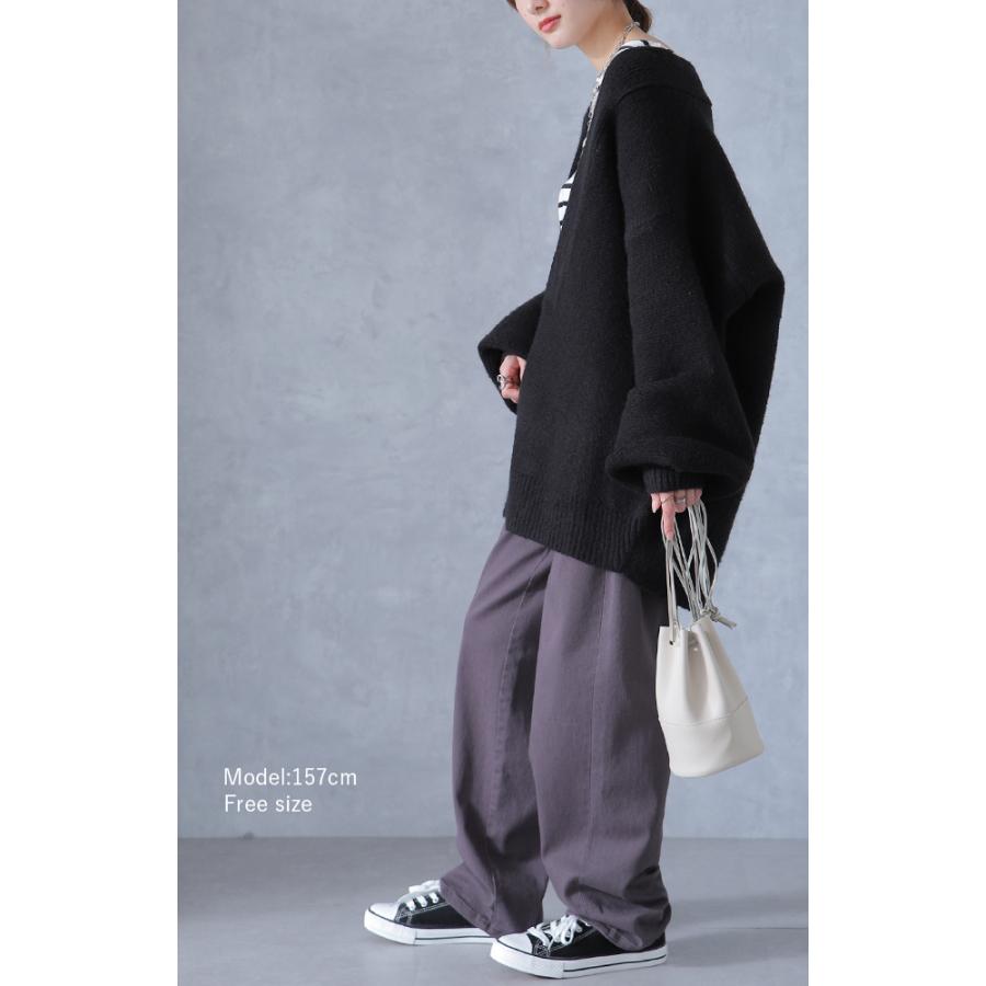 ニット レイヤード レディース トップス セーター Vネック 無地 きれいめ | HUG.U | 21