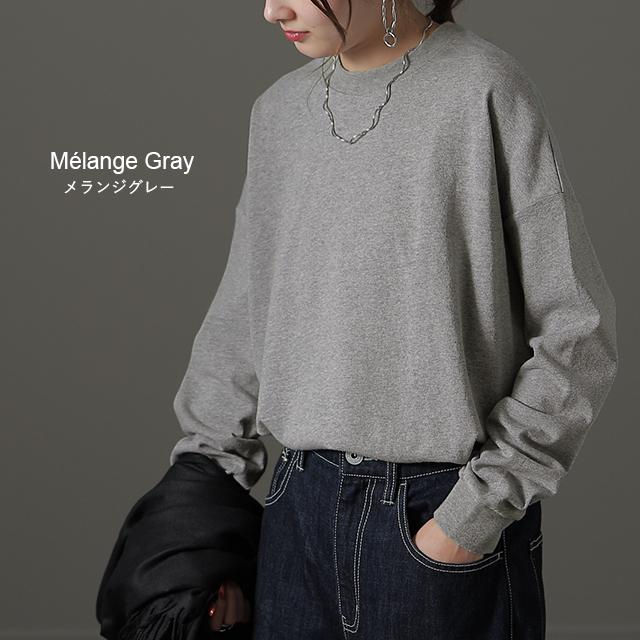 カットソー レディース レイヤード トップス モックネック インナー ロンT 長袖 Tシャツ | HUG.U | 18