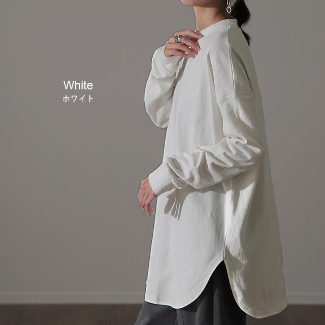 カットソー レディース レイヤード トップス モックネック インナー ロンT 長袖 Tシャツ | HUG.U | 25