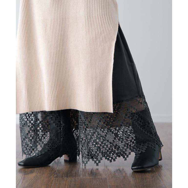 ペチパンツ 裏起毛 あったか ロング レディース パンツ ペチコート インナー レイヤード 秋 冬 | HUG.U | 15