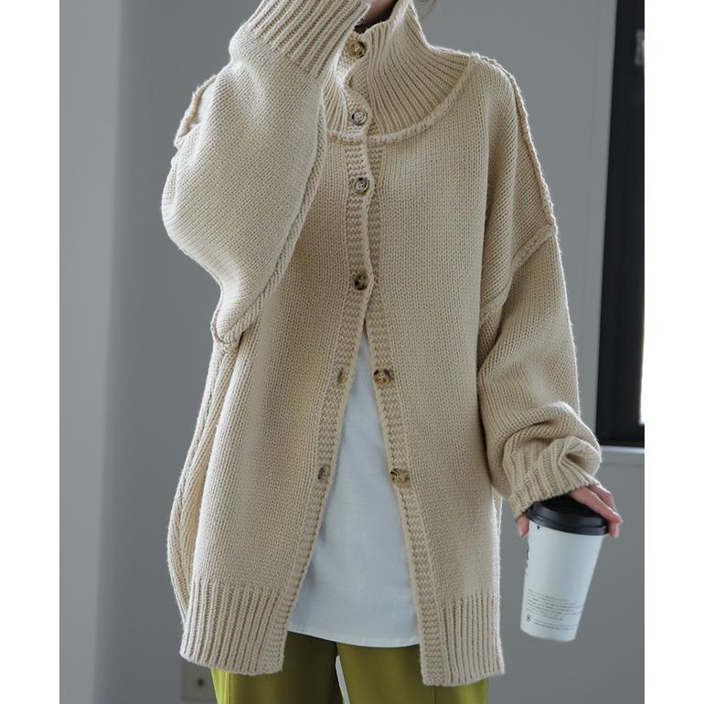 カーディガン タートルネック レディース セーター トップス ハイネック ニット タイムセールSW2 | HUG.U | 07