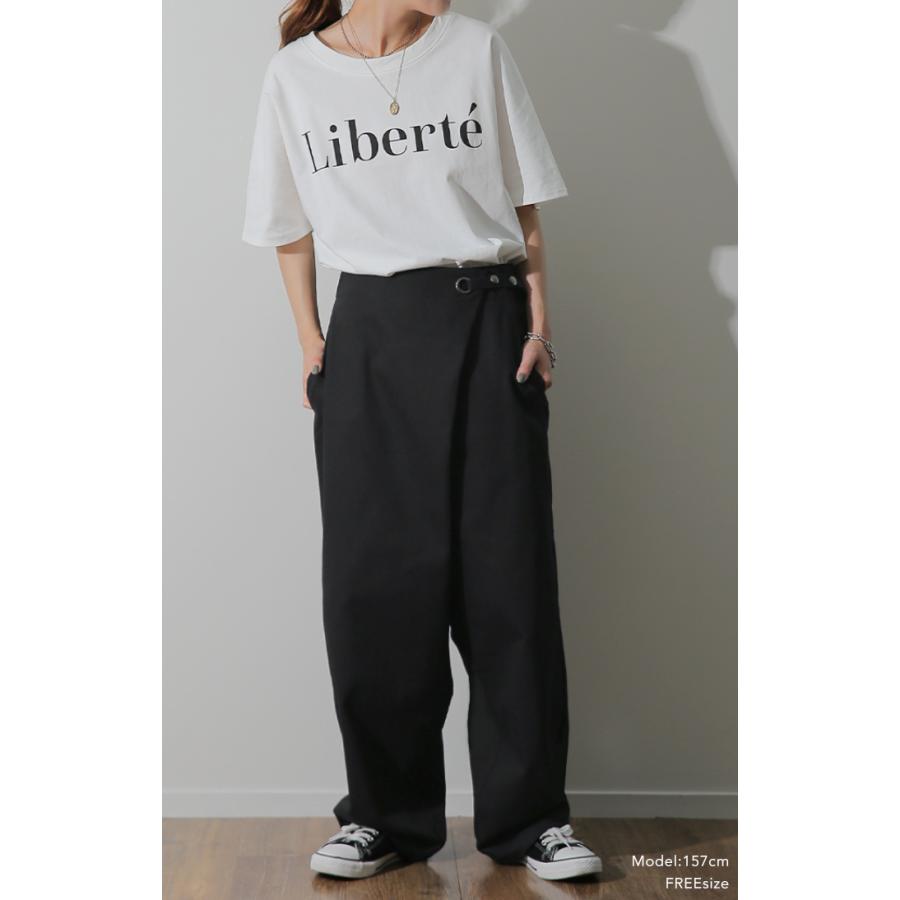 ネイビーのチノパン （ラップパンツ） ベージュのベルト付き HUG.U パンツ レディース カーゴパンツ 綿100% チノパン ラップ