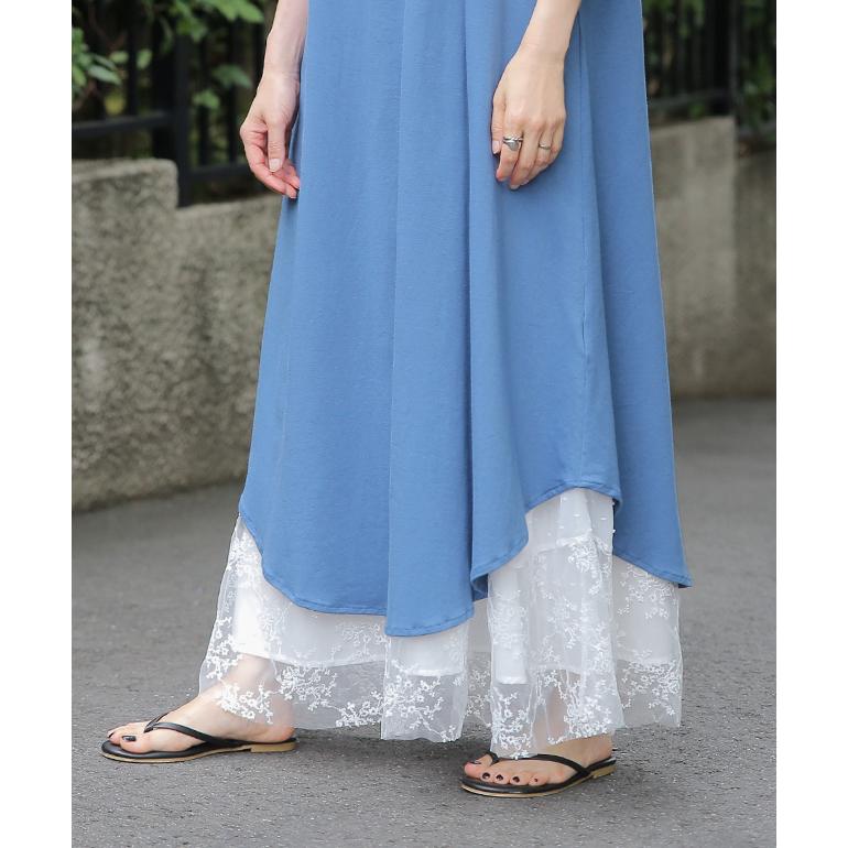 ワンピース ペチコート レイヤード チュール レース ペチワンピ キャミソール キャミワンピース インナー レディース | HUG.U | 06