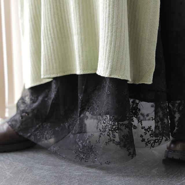 HUG.U（ハグユー） ワンピース ペチコート レイヤード チュール レース