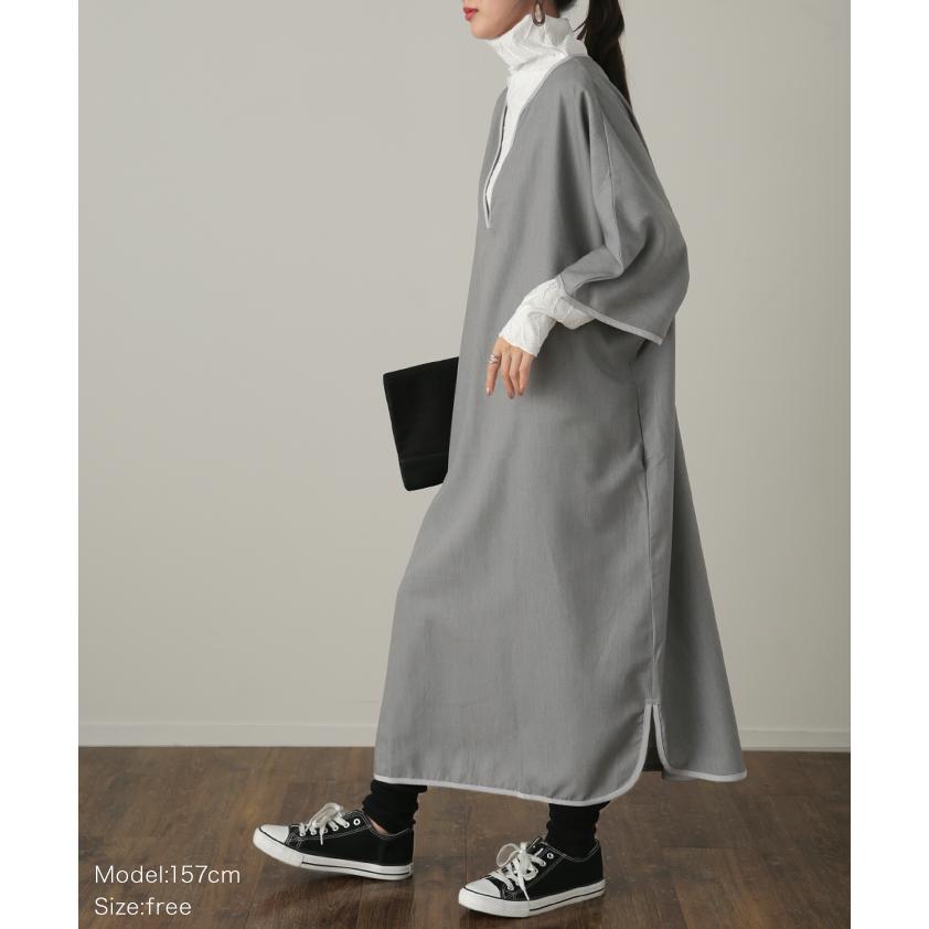 トップス レディース ハイネック インナー 長袖 カットソー タートル レイヤード 肌隠し 刺繍 シアー | HUG.U | 23