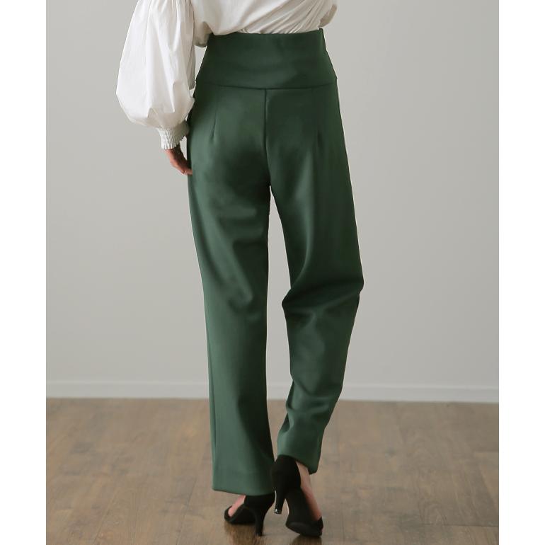 パンツ レディース 美脚 きれいめ 美尻 ボトムス イージーパンツ ストレート ゴム ロング ストレッチ ワイド | HUG.U | 08