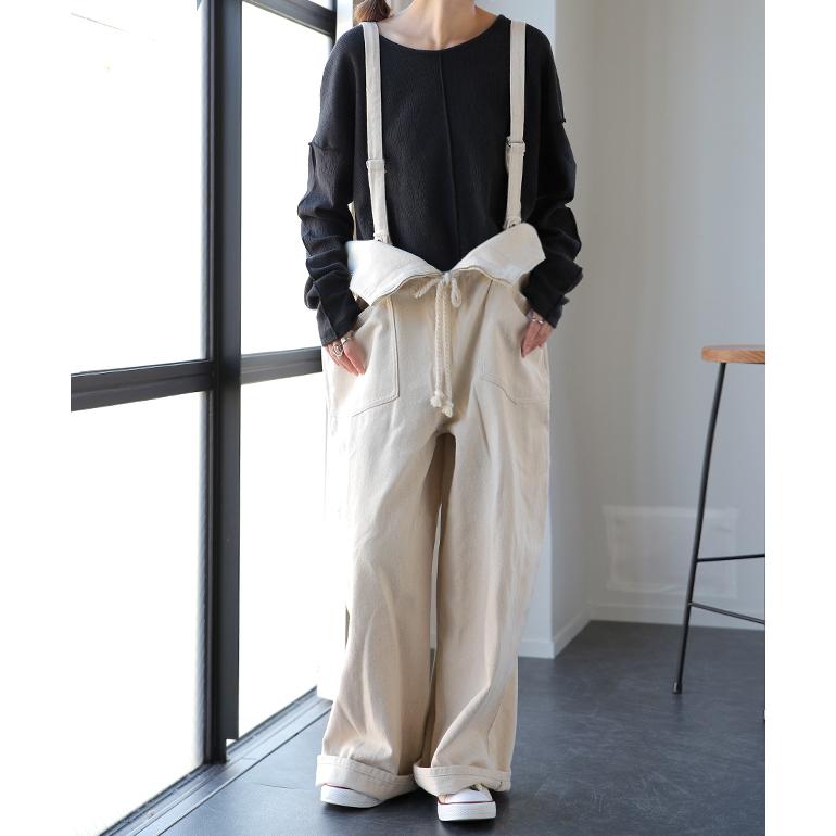 トップス レディース  ロンT Tシャツ レイヤード スリット 無地 長袖 丸首 | HUG.U | 11