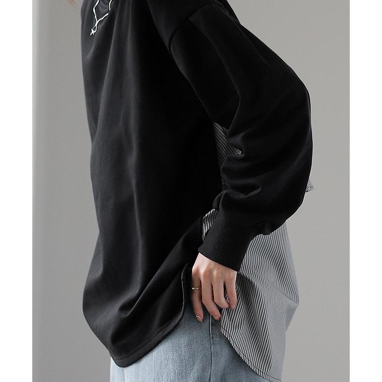 HUG.U（ハグユー） カットソー レディース バックフリル トレーナー