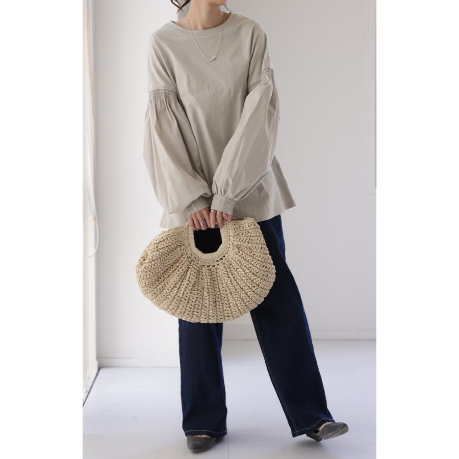 トップス レディース ブラウス カットソー ロング Tシャツ ロンT パフスリーブ バルーンスリーブ タイムセールSW2 | HUG.U | 15