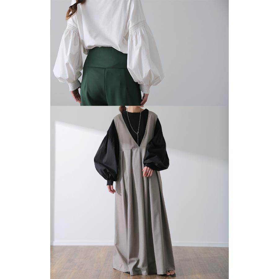 トップス レディース ブラウス カットソー ロング Tシャツ ロンT パフスリーブ バルーンスリーブ タイムセールSW2 | HUG.U | 18