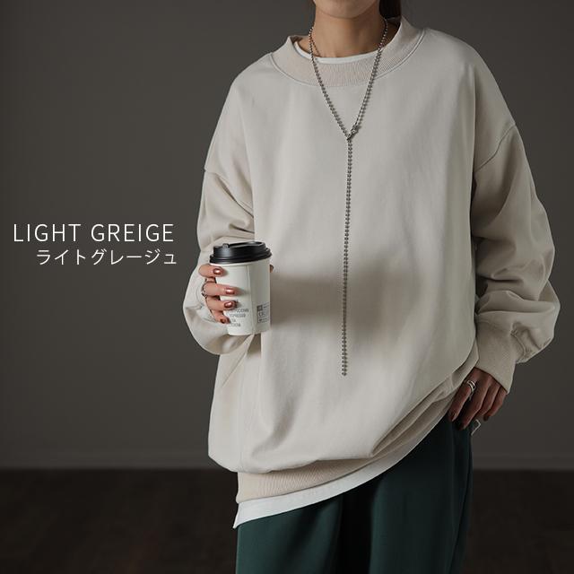 トップス レディース トレーナー  無地 スウェット スエット オーバーサイズ プルオーバー 長袖 | HUG.U | 18