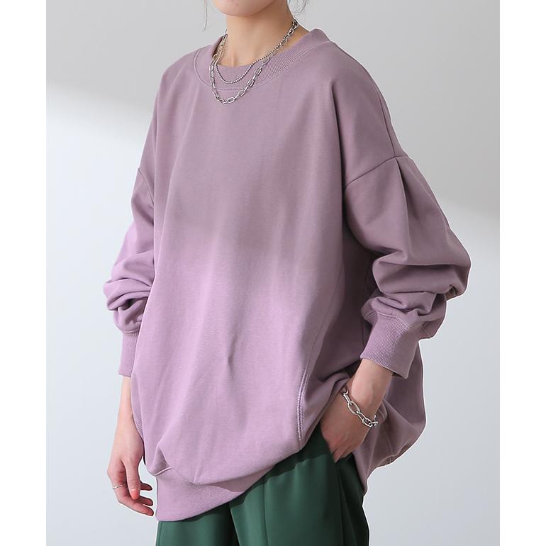 トップス レディース トレーナー  無地 スウェット スエット オーバーサイズ プルオーバー 長袖 | HUG.U | 08