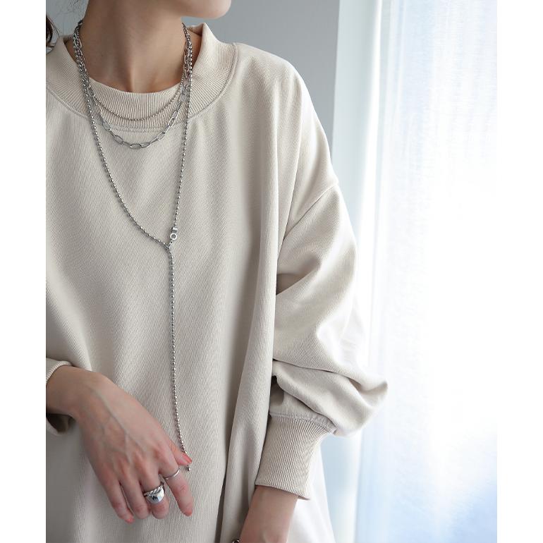 トップス レディース トレーナー  無地 スウェット スエット オーバーサイズ プルオーバー 長袖 | HUG.U | 09