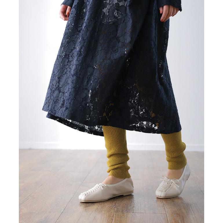 ニットレギンス レディース 綿 10分丈 インナー リブニット スパッツ 防寒 ニットパンツ 無地 | HUG.U | 09