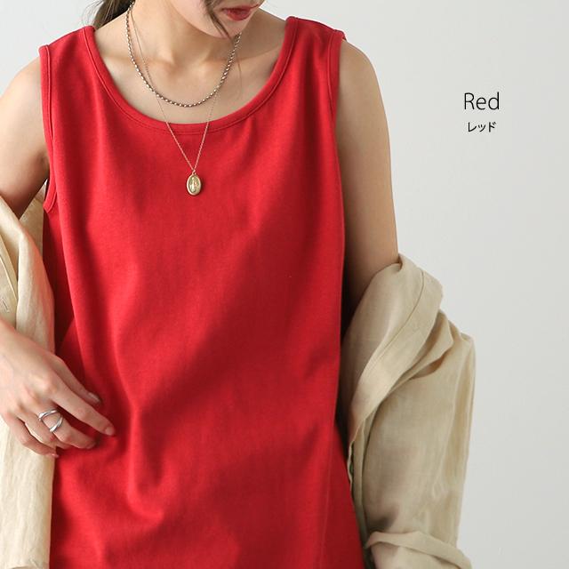 タンクトップ レディース 綿100% 透けにくい トップス ノースリーブ 厚手 Uネック レイヤード | HUG.U | 19