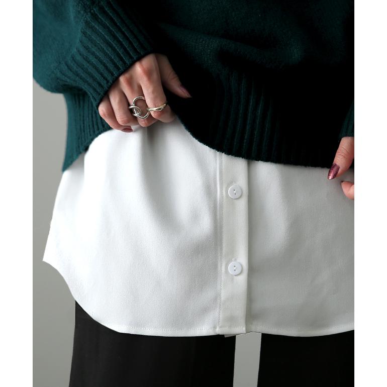 タンクトップ レディース シャツ レイヤード トップス ストライプ 付け裾 お尻が隠れる | HUG.U | 21