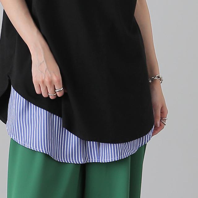 付け裾 トップス レディース シャツ レイヤード つけ裾 腹巻き きれいめ 体型カバー | HUG.U | 14