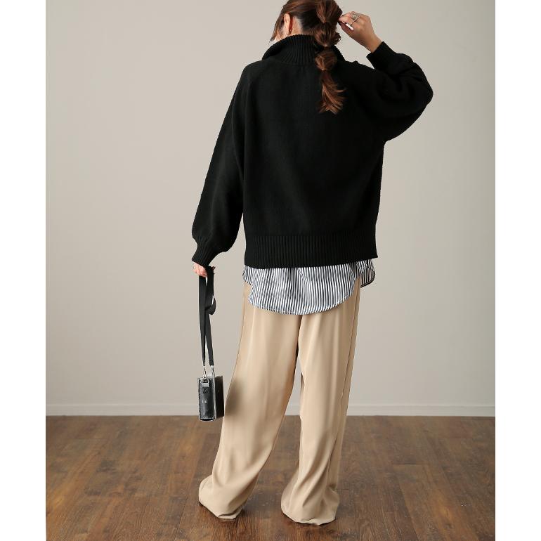 付け裾 トップス レディース シャツ レイヤード つけ裾 腹巻き きれいめ 体型カバー | HUG.U | 15