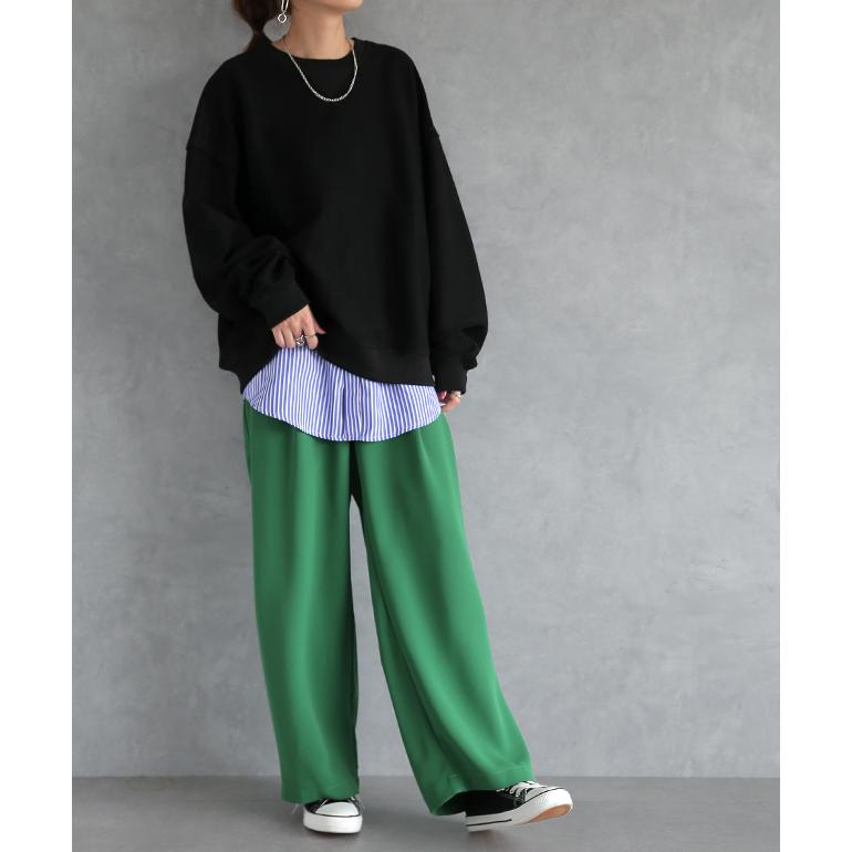 付け裾 トップス レディース シャツ レイヤード つけ裾 腹巻き きれいめ 体型カバー | HUG.U | 18