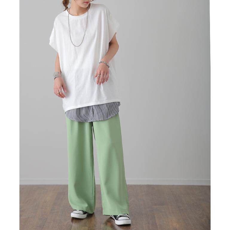 付け裾 トップス レディース シャツ レイヤード つけ裾 腹巻き きれいめ 体型カバー | HUG.U | 18