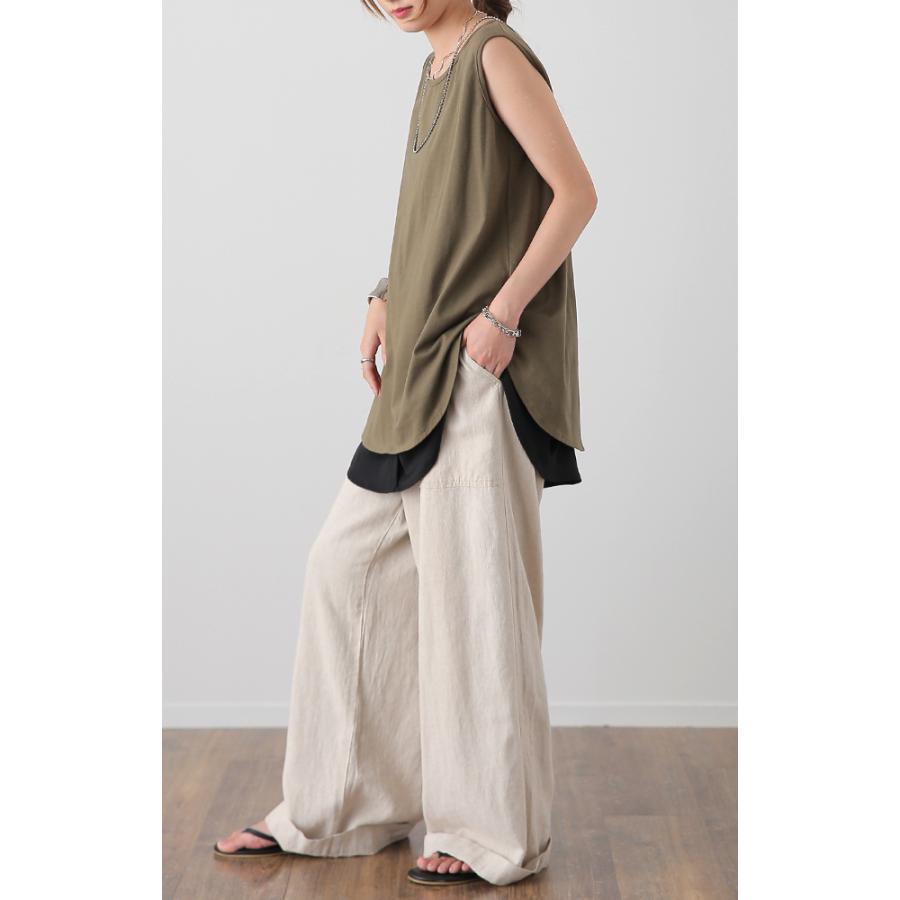 付け裾 トップス レディース シャツ レイヤード つけ裾 腹巻き きれいめ 体型カバー | HUG.U | 20