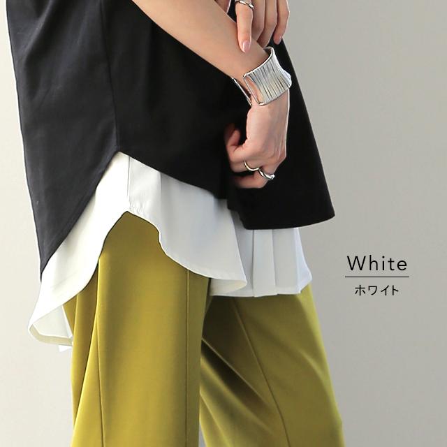 付け裾 トップス レディース シャツ レイヤード つけ裾 腹巻き きれいめ 体型カバー | HUG.U | 21