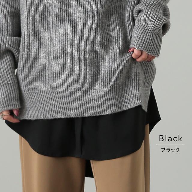 付け裾 トップス レディース シャツ レイヤード つけ裾 腹巻き きれいめ 体型カバー | HUG.U | 23