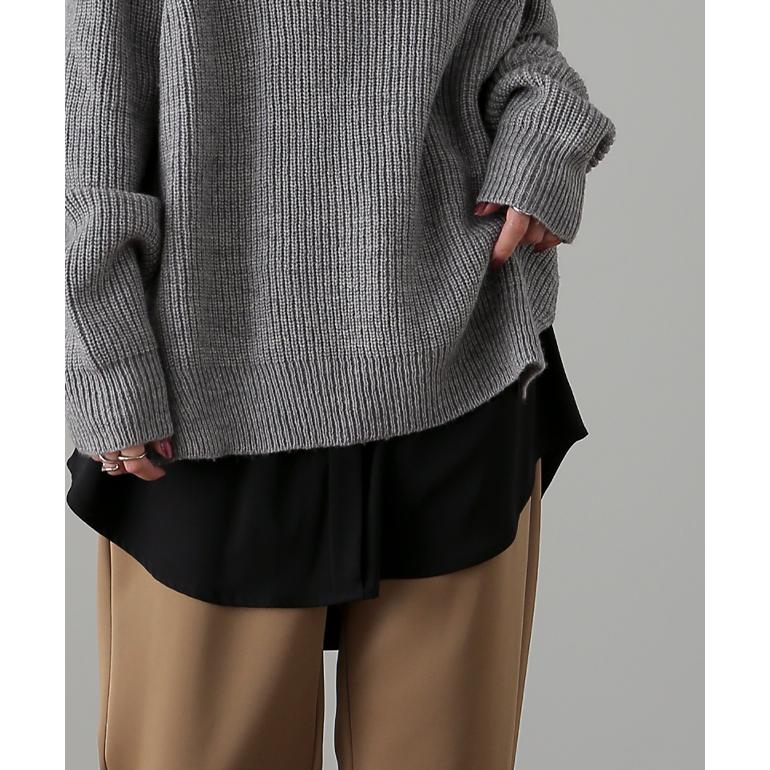 付け裾 トップス レディース シャツ レイヤード つけ裾 腹巻き きれいめ 体型カバー | HUG.U | 10