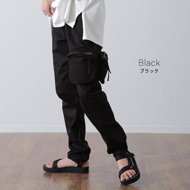 y's ワイズ ポケット コットンチノパン カーゴパンツ風 ブラック 1 imgrc0107642051.jpg