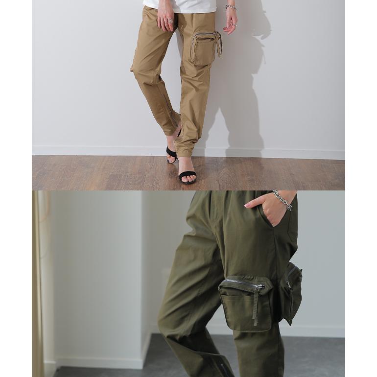 パンツ レディース 綿 カーゴパンツ ボトムス チノパン ポケット スキニー カーゴ ズボン ミリタリー | HUG.U | 20