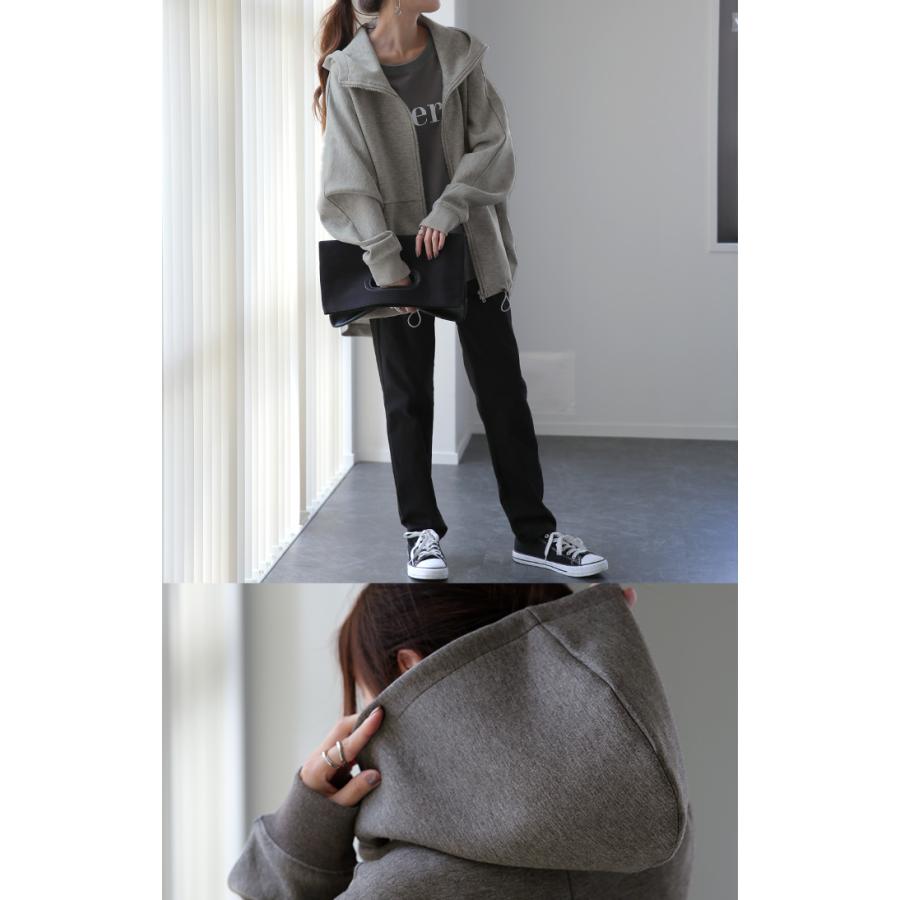 パーカー レディース アウター スウェット トップス ドルマン 体型カバー 小顔 大きいサイズ ライトアウター | HUG.U | 13