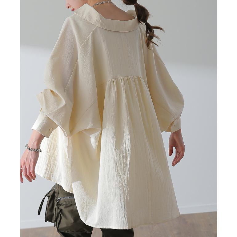 シャツ 綿100% レディース トップス オーバーシルエット 彼シャツ チュニック | HUG.U | 11