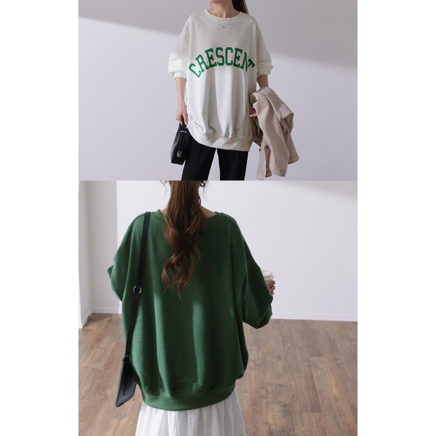 トップス レディース スウェット ロゴ トレーナー プルオーバー オーバーサイズ スエット ロゴスウェット | HUG.U | 21