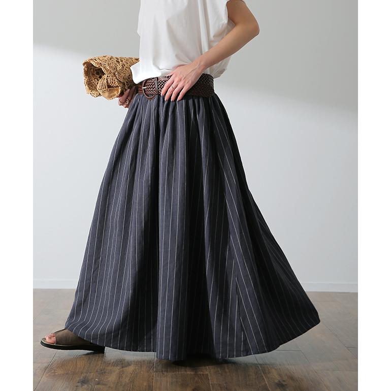 ANAYI リネンコットン ロングスカート 38 ANAYI スカート リネン調バスケットタイトスカート : ZOZOTOWN