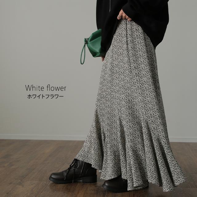 スカート マーメイドスカート レディース マーメイド ロングスカート ミモレ きれいめ 大きいサイズ 花柄 | HUG.U | 19