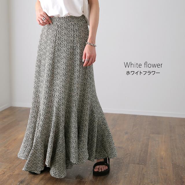 スカート マーメイドスカート レディース マーメイド ロングスカート ミモレ きれいめ 大きいサイズ 花柄 | HUG.U | 19